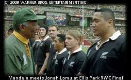 Zak Feau'nati & Morgan Freeman in Invictus